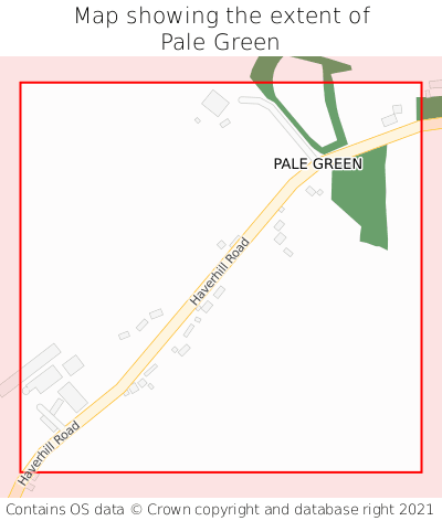 Map showing extent of Pale Green as bounding box