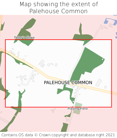 Map showing extent of Palehouse Common as bounding box