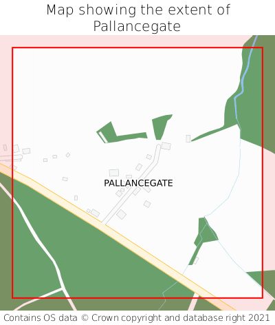 Map showing extent of Pallancegate as bounding box