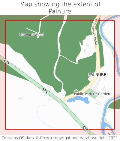 Map showing extent of Palnure as bounding box