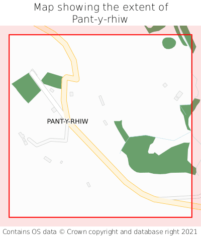 Map showing extent of Pant-y-rhiw as bounding box