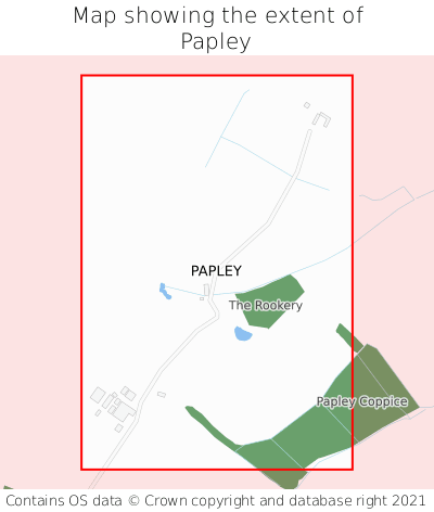 Map showing extent of Papley as bounding box