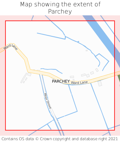 Map showing extent of Parchey as bounding box