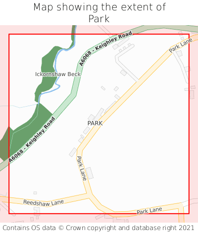Map showing extent of Park as bounding box