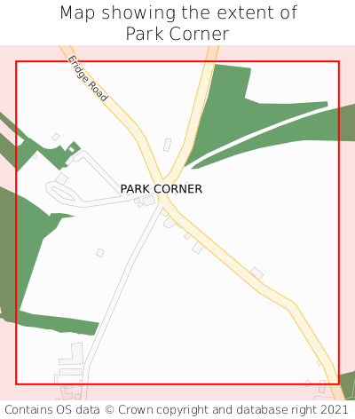 Map showing extent of Park Corner as bounding box
