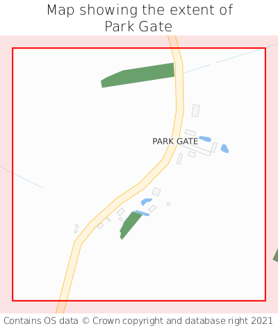 Map showing extent of Park Gate as bounding box