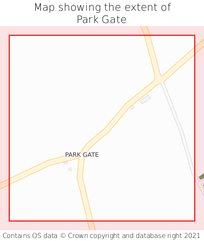 Map showing extent of Park Gate as bounding box