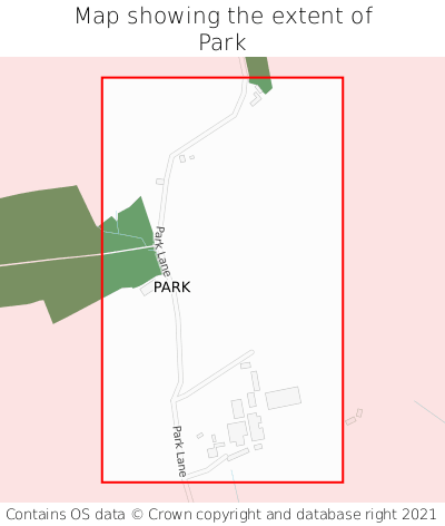 Map showing extent of Park as bounding box