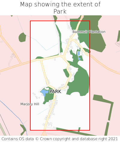 Map showing extent of Park as bounding box
