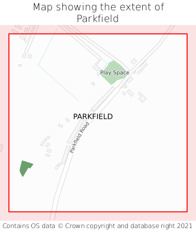 Map showing extent of Parkfield as bounding box