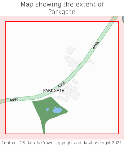 Map showing extent of Parkgate as bounding box