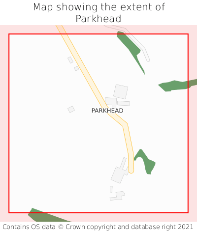 Map showing extent of Parkhead as bounding box