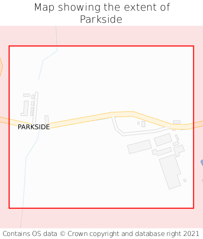 Map showing extent of Parkside as bounding box
