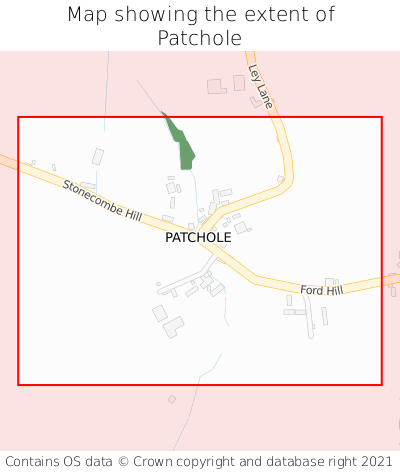 Map showing extent of Patchole as bounding box
