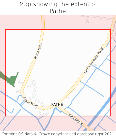 Map showing extent of Pathe as bounding box