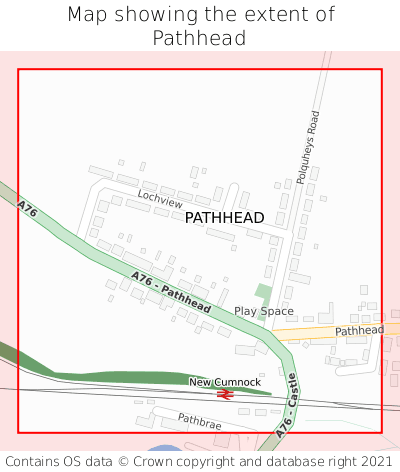 Map showing extent of Pathhead as bounding box