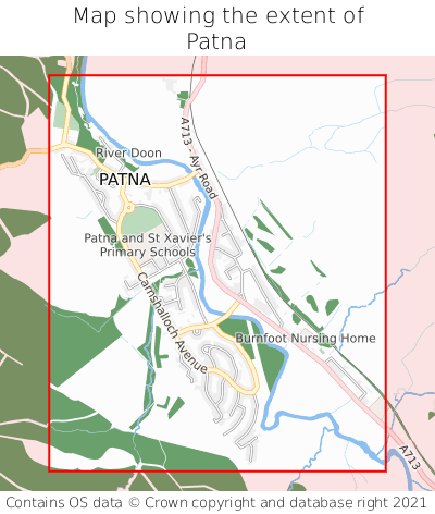 Map showing extent of Patna as bounding box