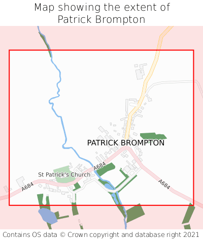 Map showing extent of Patrick Brompton as bounding box