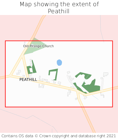 Map showing extent of Peathill as bounding box