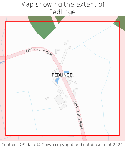 Map showing extent of Pedlinge as bounding box