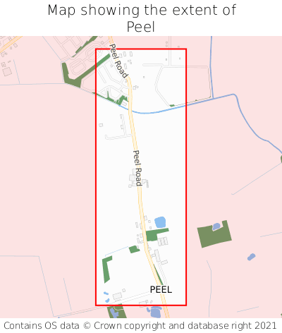 Map showing extent of Peel as bounding box