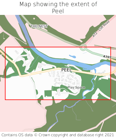 Map showing extent of Peel as bounding box