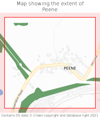 Map showing extent of Peene as bounding box