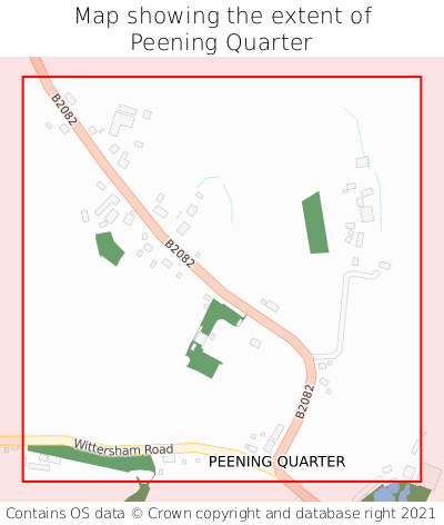Map showing extent of Peening Quarter as bounding box