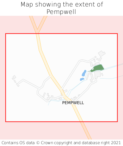 Map showing extent of Pempwell as bounding box