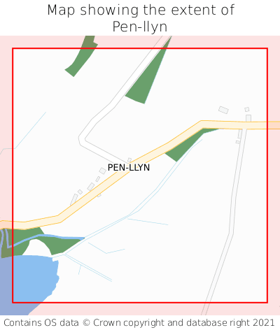 Map showing extent of Pen-llyn as bounding box