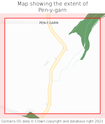 Map showing extent of Pen-y-garn as bounding box