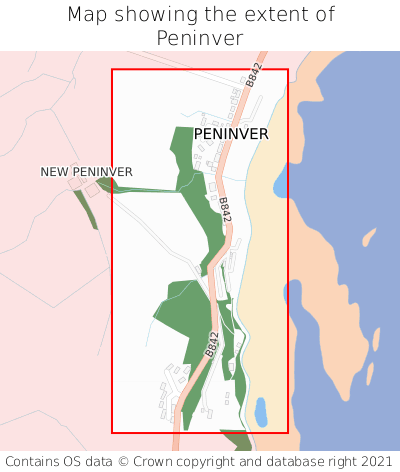 Map showing extent of Peninver as bounding box