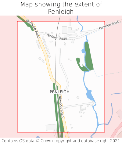 Map showing extent of Penleigh as bounding box