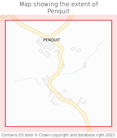 Map showing extent of Penquit as bounding box