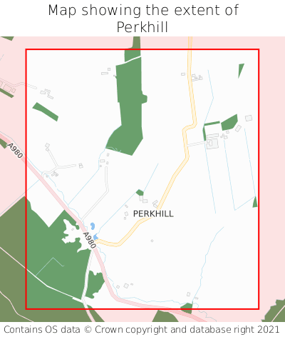 Map showing extent of Perkhill as bounding box