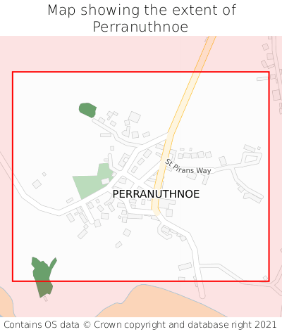 Map showing extent of Perranuthnoe as bounding box