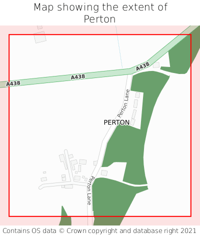 Map showing extent of Perton as bounding box