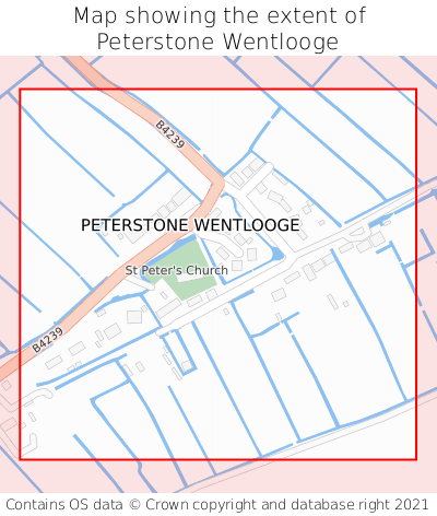 Map showing extent of Peterstone Wentlooge as bounding box