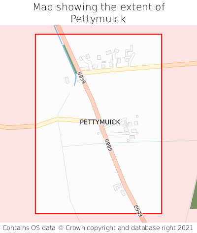Map showing extent of Pettymuick as bounding box