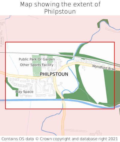 Map showing extent of Philpstoun as bounding box