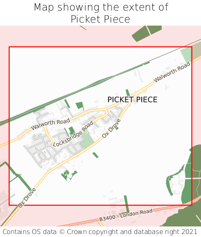Map showing extent of Picket Piece as bounding box
