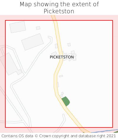 Map showing extent of Picketston as bounding box