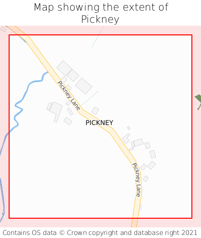 Map showing extent of Pickney as bounding box