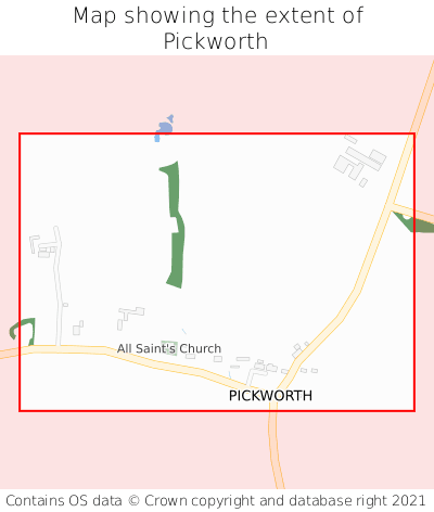 Map showing extent of Pickworth as bounding box