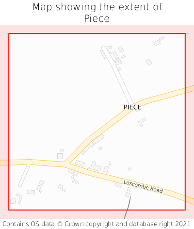 Map showing extent of Piece as bounding box