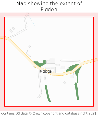 Map showing extent of Pigdon as bounding box