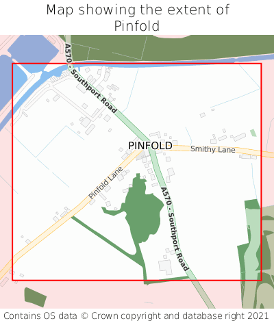 Map showing extent of Pinfold as bounding box