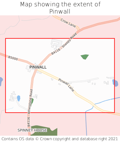 Map showing extent of Pinwall as bounding box