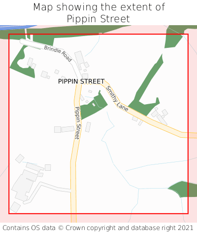 Map showing extent of Pippin Street as bounding box