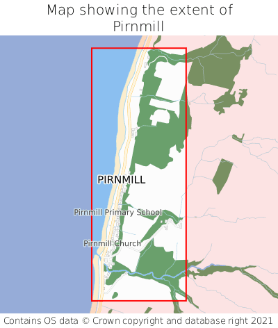 Map showing extent of Pirnmill as bounding box